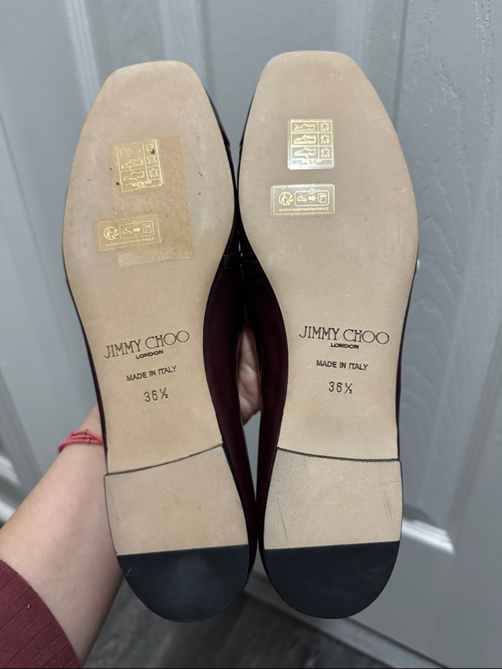 Jimmy Choo Elisa leather and patent ballet‎ flat EU 36.5 US 6.5 - Picture 5 of 7